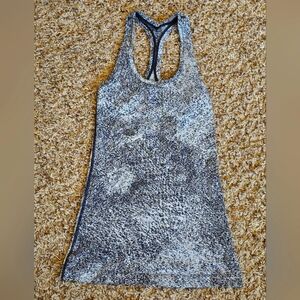 lululemon athletica Speckled Black and White Racerback Tank